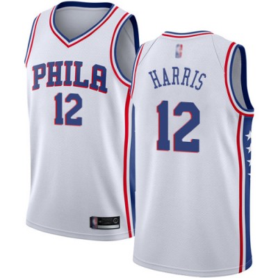 Nike Philadelphia 76ers #12 Tobias Harris White NBA Swingman Association Edition Jersey Men's